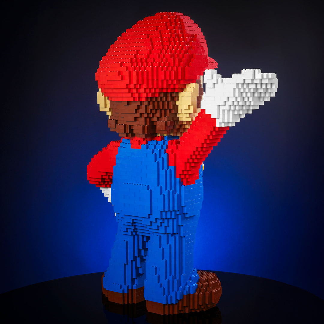 Italian Plumber Life-Sized Sculpture built with LEGO® bricks - by Bricker Builds