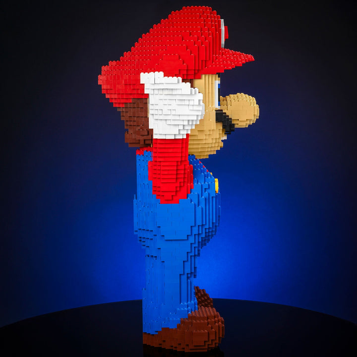 Italian Plumber Life-Sized Sculpture built with LEGO® bricks - by Bricker Builds