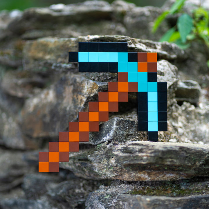 Diamond Pickaxe made of LEGO® Bricks by Bricker Builds