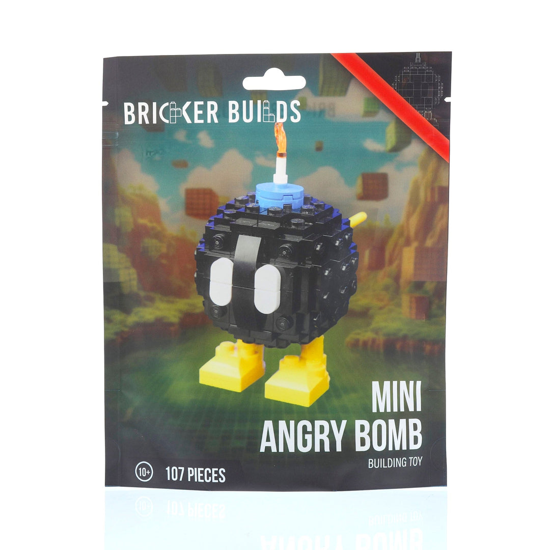 Bricker Builds Mini Angry Bomb Borsa opaca da appendere/in piedi, confezione all'ingrosso