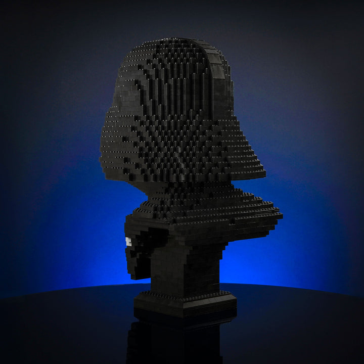 Life-sized Lord Vader Bust by Bricker Builds Made of LEGO® Bricks