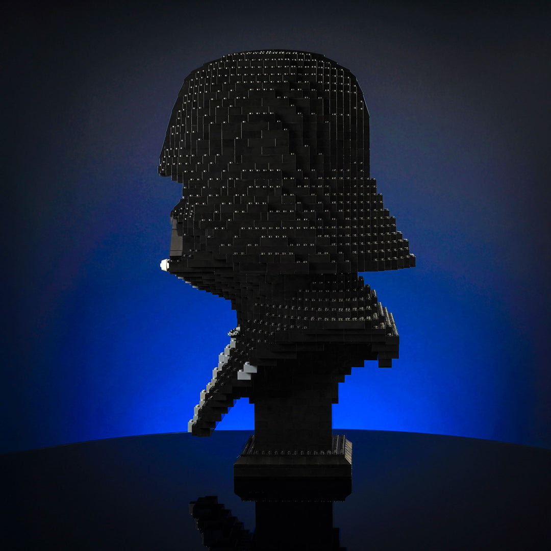 Life-sized Lord Vader Bust by Bricker Builds Made of LEGO® Bricks