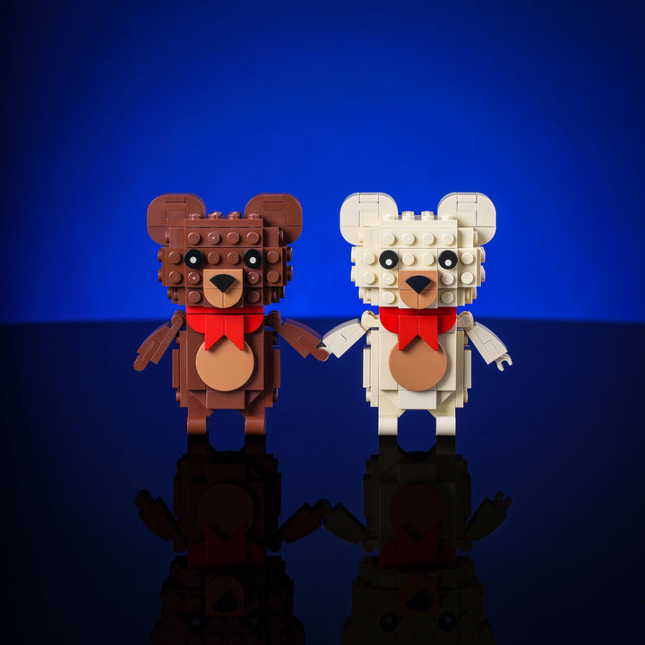 Teddy Pair made of LEGO bricks by Bricker Builds 