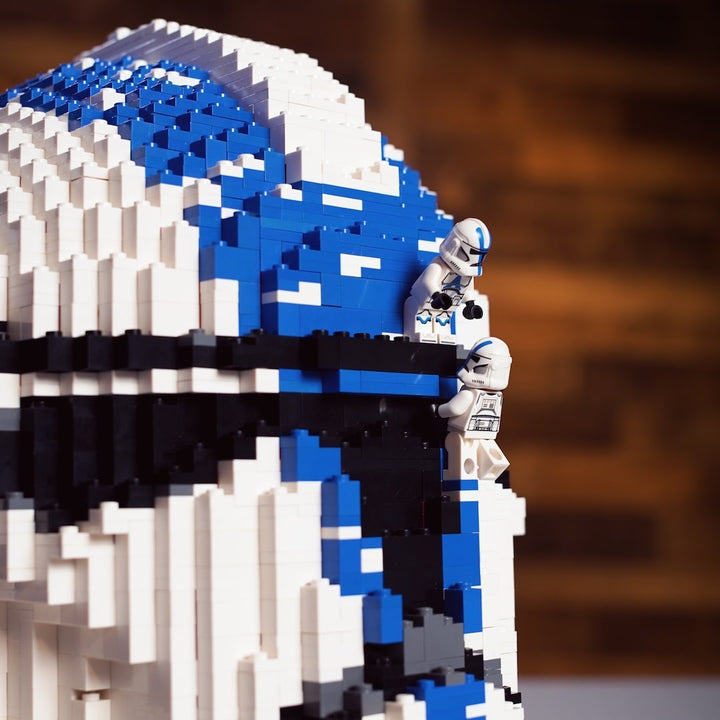 501st Trooper Life-Sized Helmet (instructions) in LEGO® bricks - Bricker Builds™
