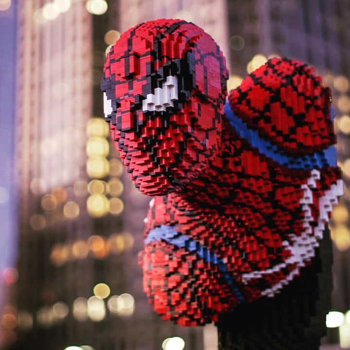 Spider-Man Advanced Suit Bust (instructions) in LEGO bricks - Bricker Builds