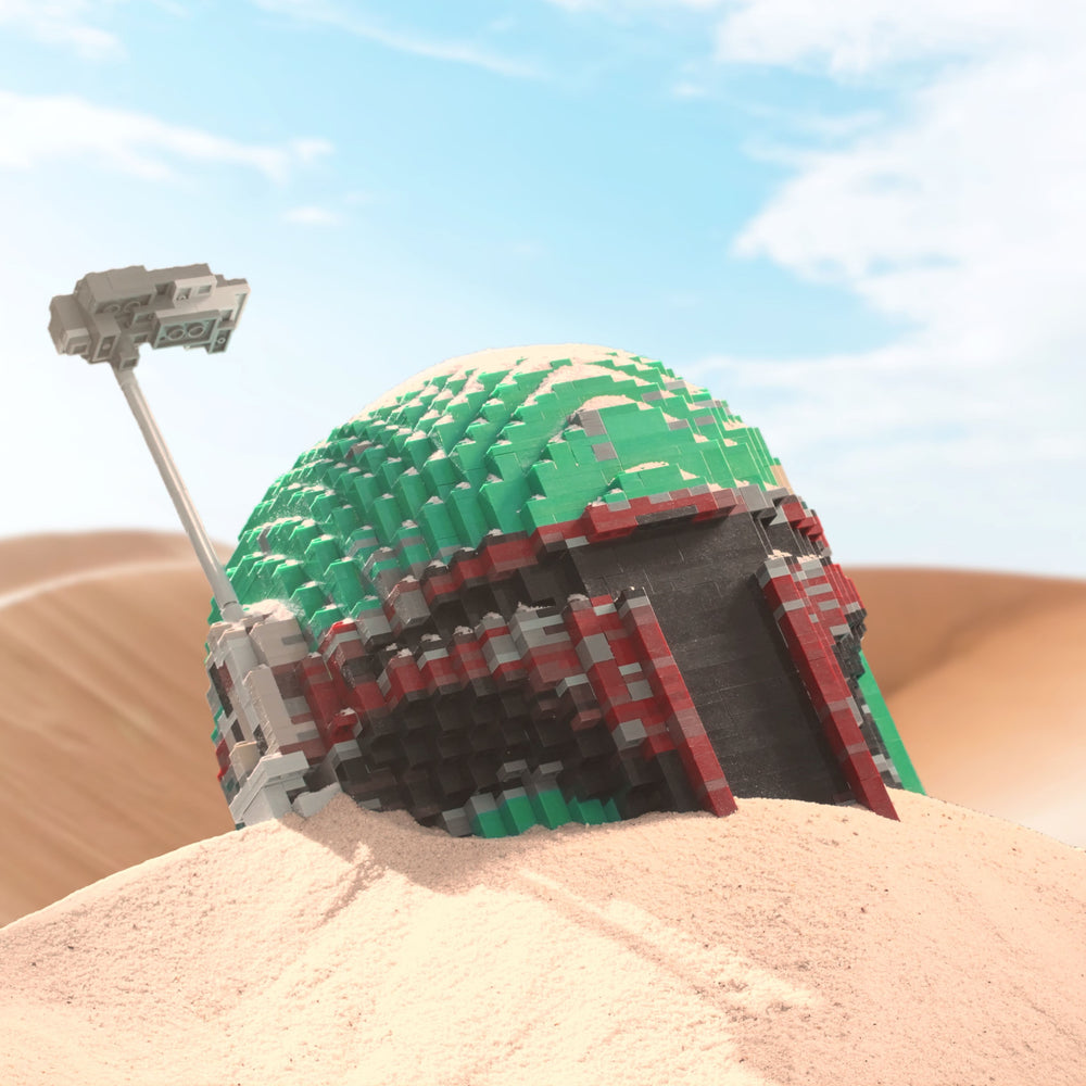 Boba Fett Life-Sized Helmet (instructions) in LEGO bricks - Bricker Builds
