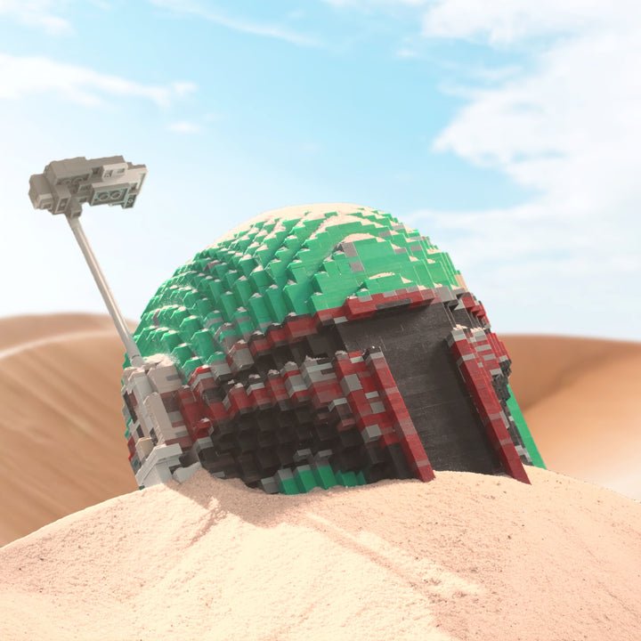 Boba Fett Life-Sized Helmet (instructions) in LEGO bricks - Bricker Builds