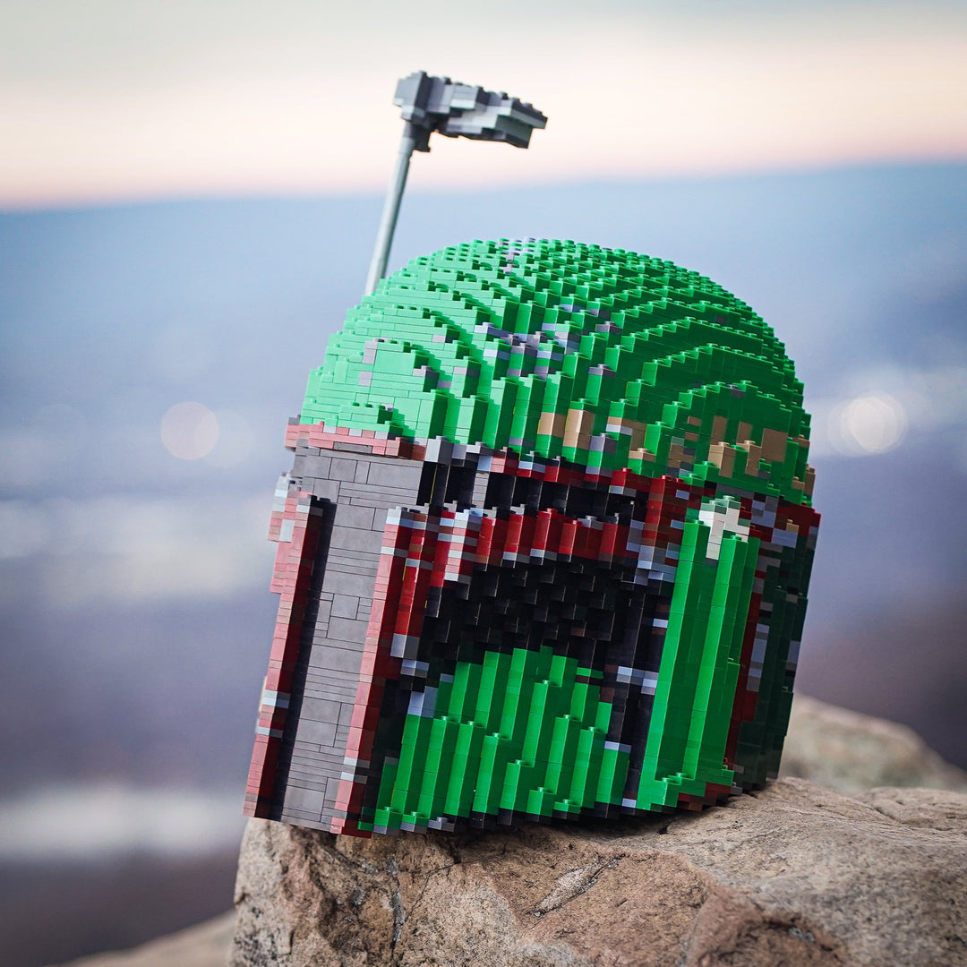Boba Fett Life-Sized Helmet (instructions) in LEGO bricks - Bricker Builds