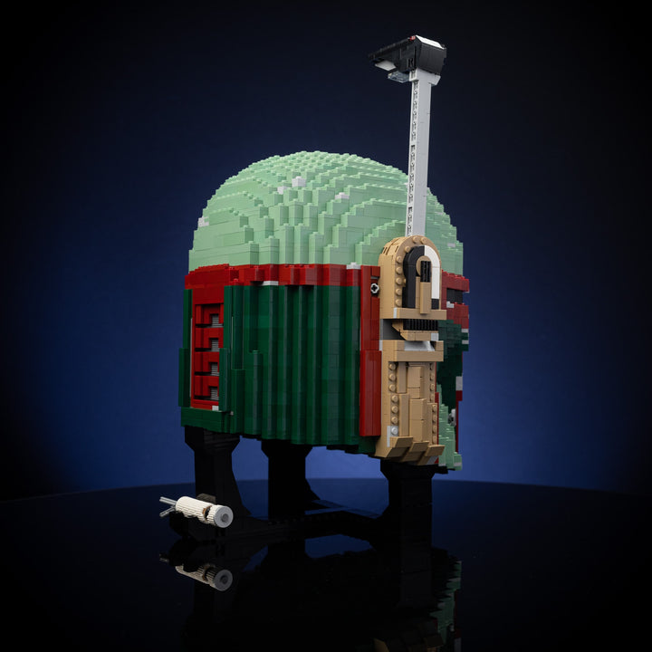Boba Life-Sized Replica Helmet built with LEGO® bricks - by Bricker Builds