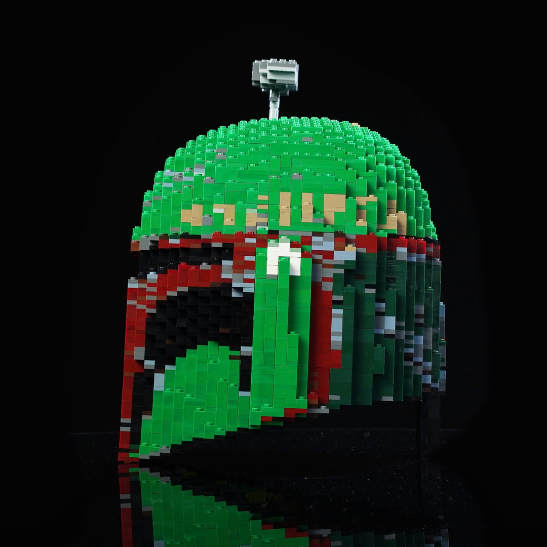 Boba Fett Life-Sized Helmet (instructions) in LEGO bricks - Bricker Builds