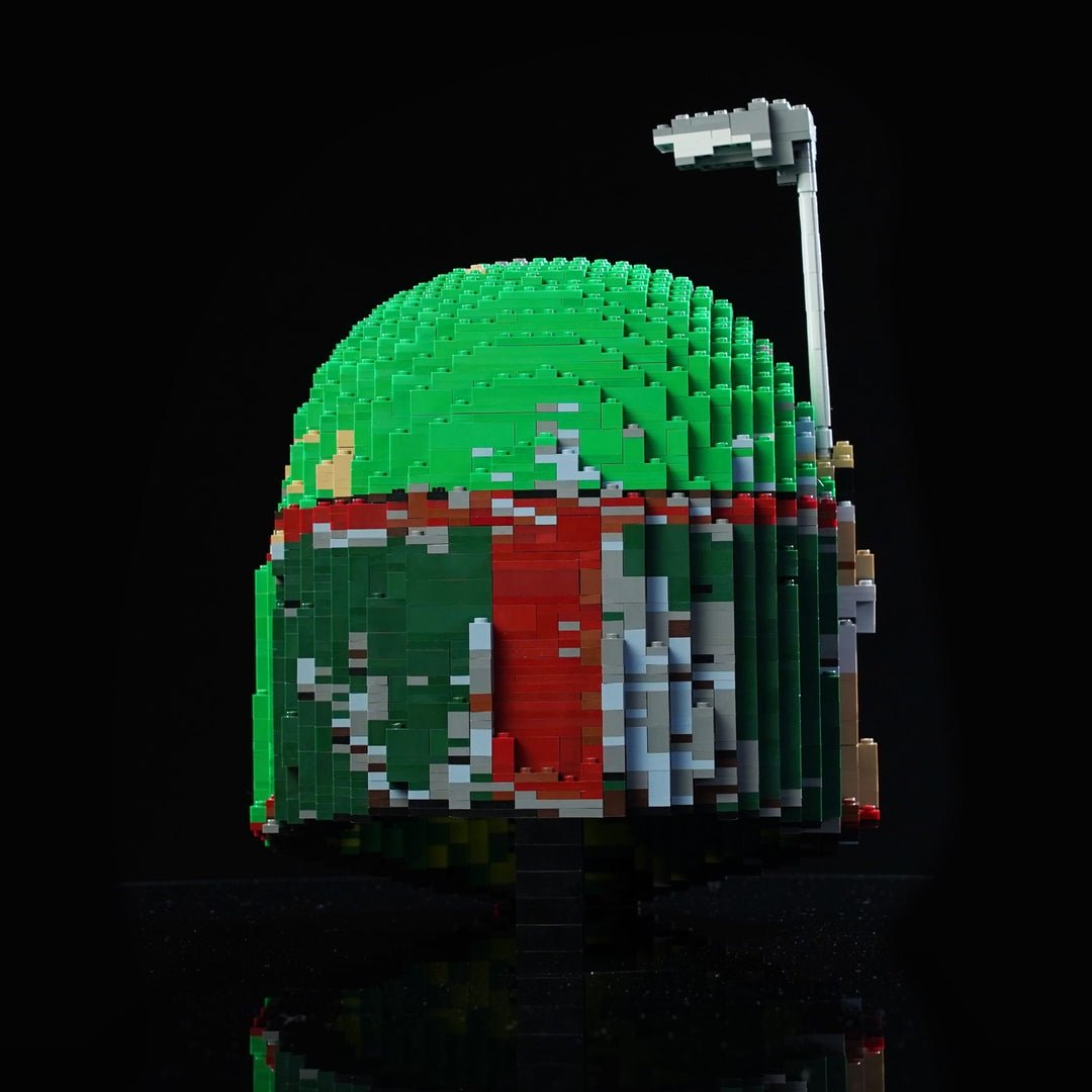 Boba Fett Life-Sized Helmet (instructions) in LEGO bricks - Bricker Builds