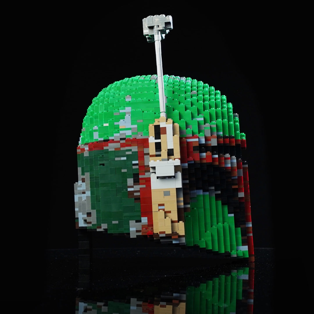 Boba Fett Life-Sized Helmet (instructions) in LEGO bricks - Bricker Builds