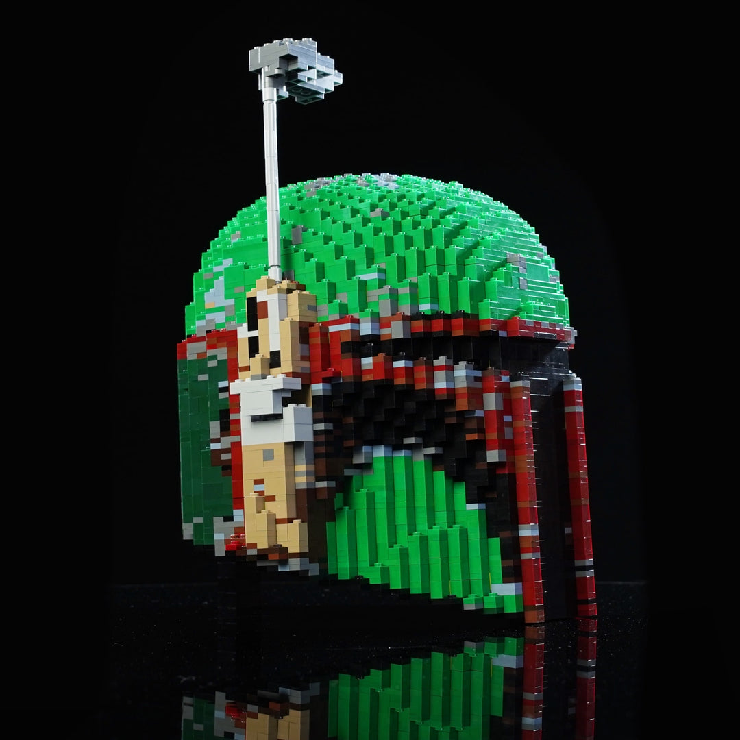 Boba Fett Life-Sized Helmet (instructions) in LEGO bricks - Bricker Builds