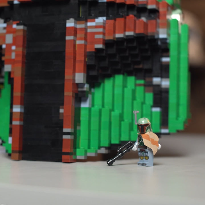 Boba Fett Life-Sized Helmet (instructions) in LEGO bricks - Bricker Builds