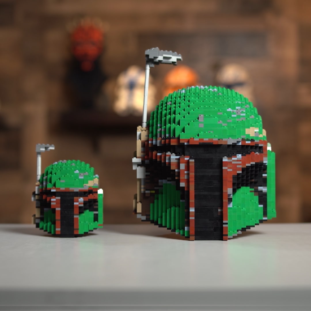 Boba Fett Life-Sized Helmet (instructions) in LEGO bricks - Bricker Builds