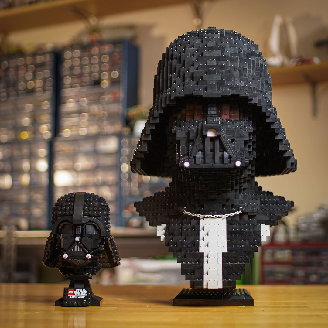 Dark Lord Vader Life-Sized Bust  Build it Yourself with LEGO® – Bricker  Builds