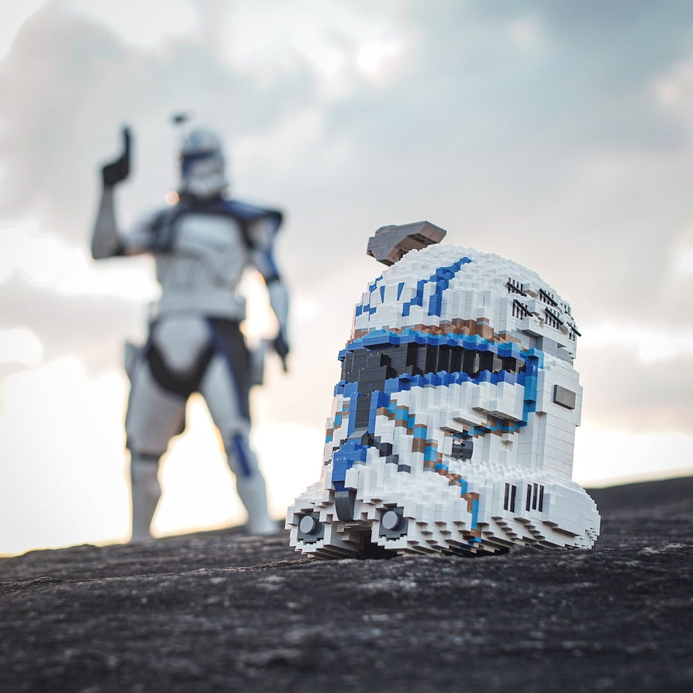 Captain Rex Life-Sized Helmet built with LEGO® bricks - by Bricker Builds