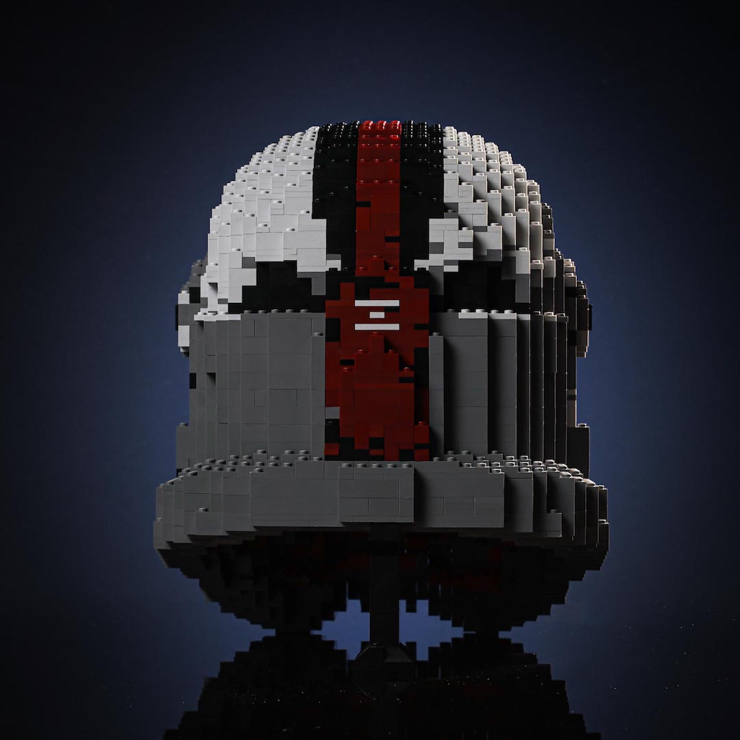 Hunter Life-Sized Helmet built with LEGO® bricks - by Bricker Builds