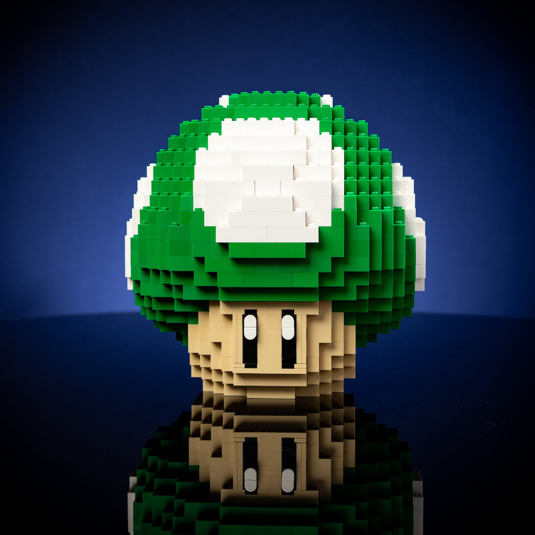 Green Mushroom Life-Sized Sculpture built with LEGO® bricks - by Bricker Builds
