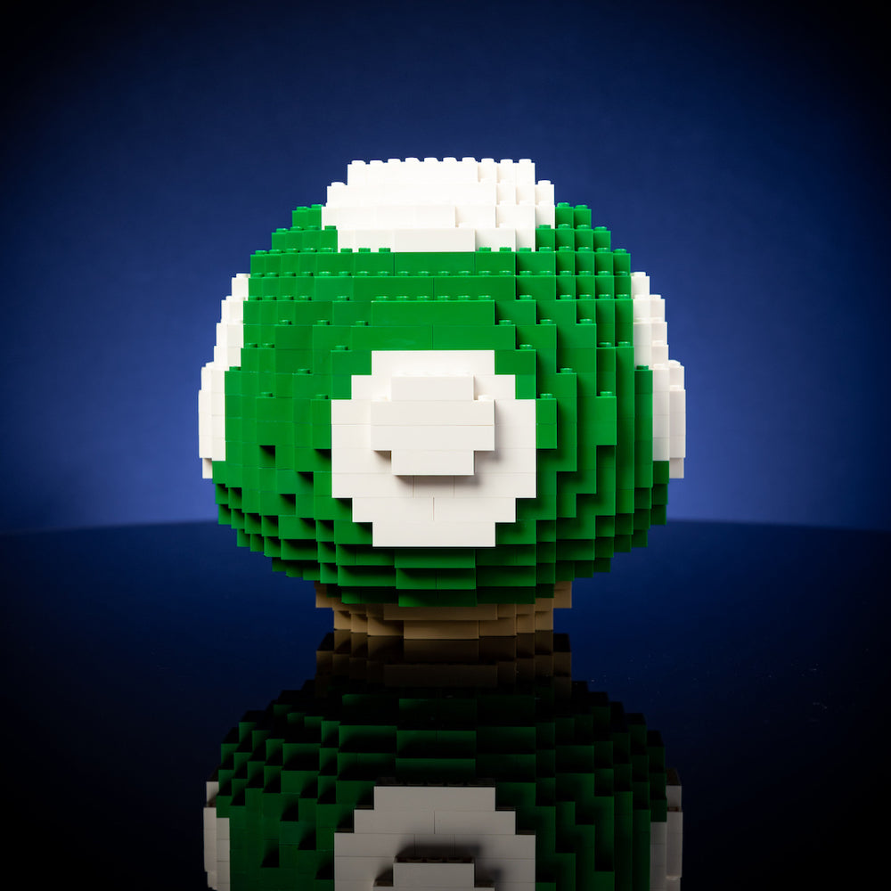 Green Mushroom Life-Sized Sculpture built with LEGO® bricks - by Bricker Builds