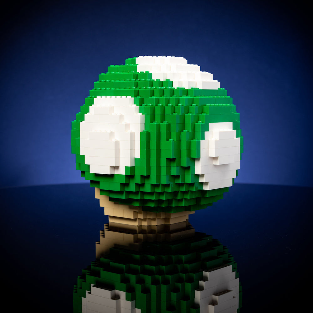[Exclusive] Green Mushroom Life-Sized Sculpture built with LEGO® bricks - by Bricker Builds