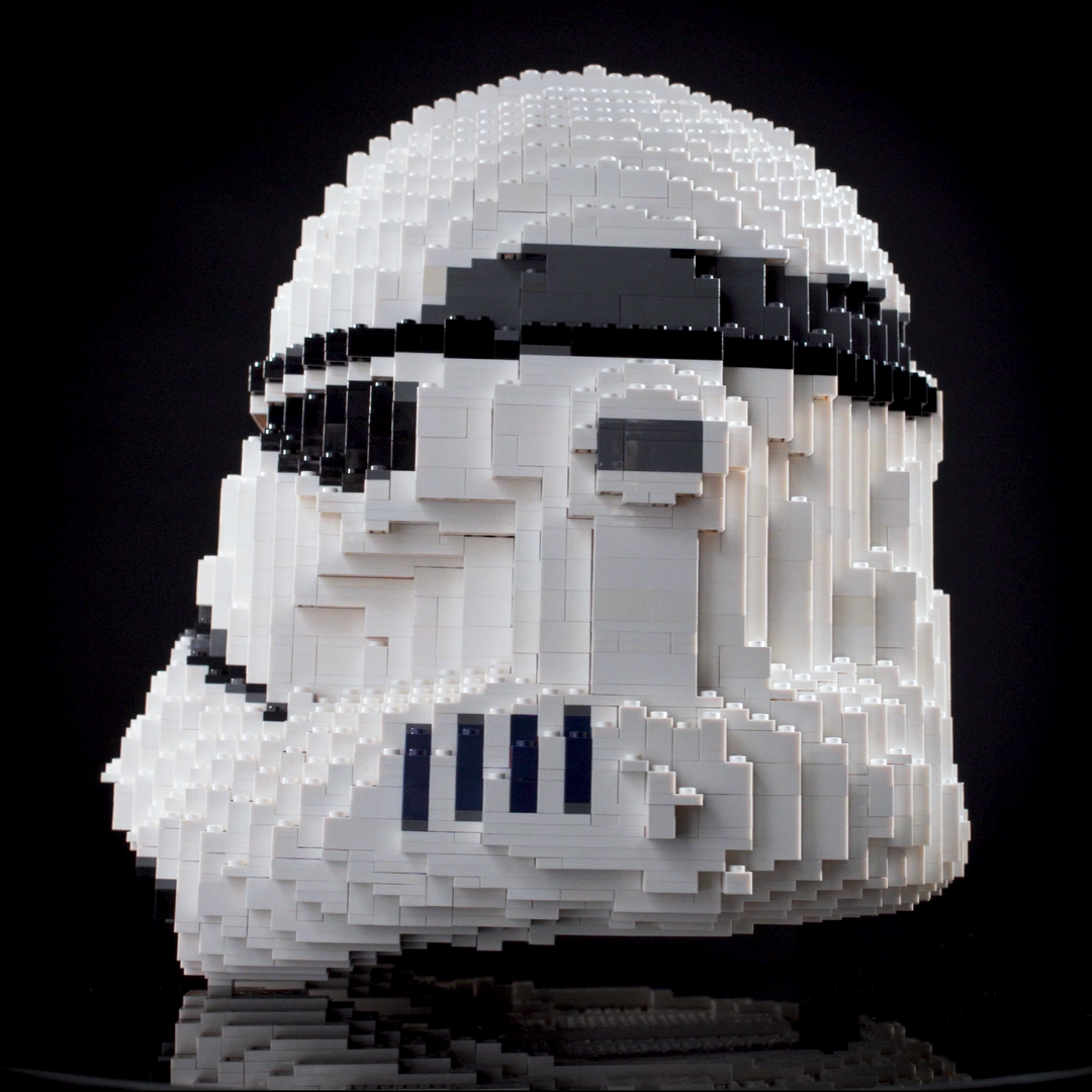 Phase II Life-Sized Clone Helmet (instructions) in LEGO® bricks - Bricker Builds™