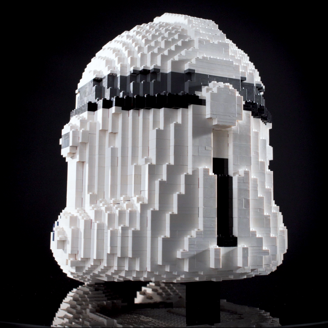 Phase II Life-Sized Clone Helmet (instructions) in LEGO® bricks - Bricker Builds™