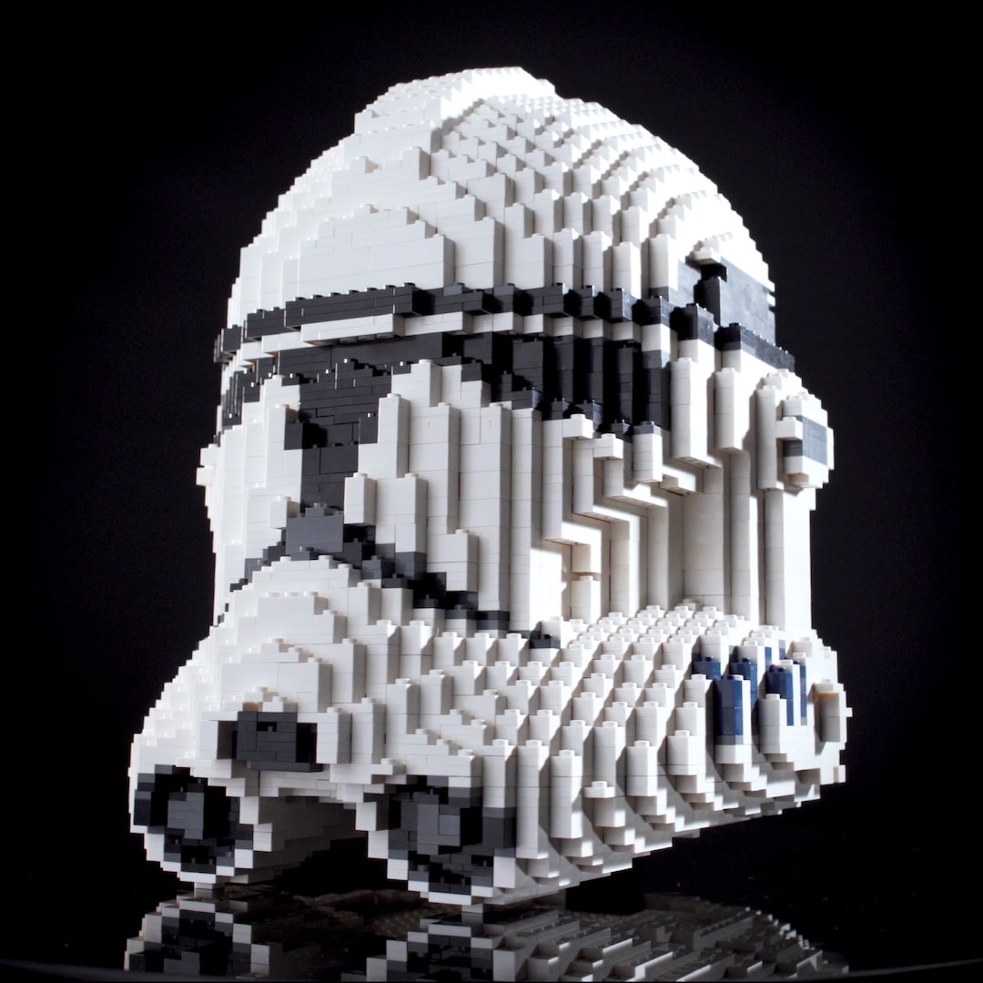 Phase II Life-Sized Clone Helmet (instructions) in LEGO® bricks - Instructions Only - Bricker Builds™
