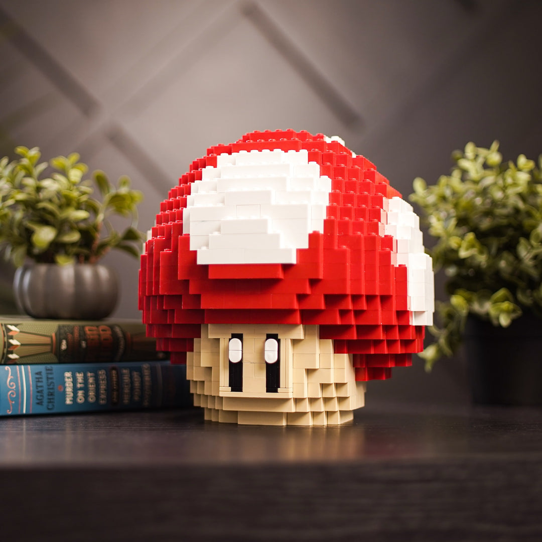Red Mushroom Life-Sized Sculpture built with LEGO® bricks - by Bricker Builds