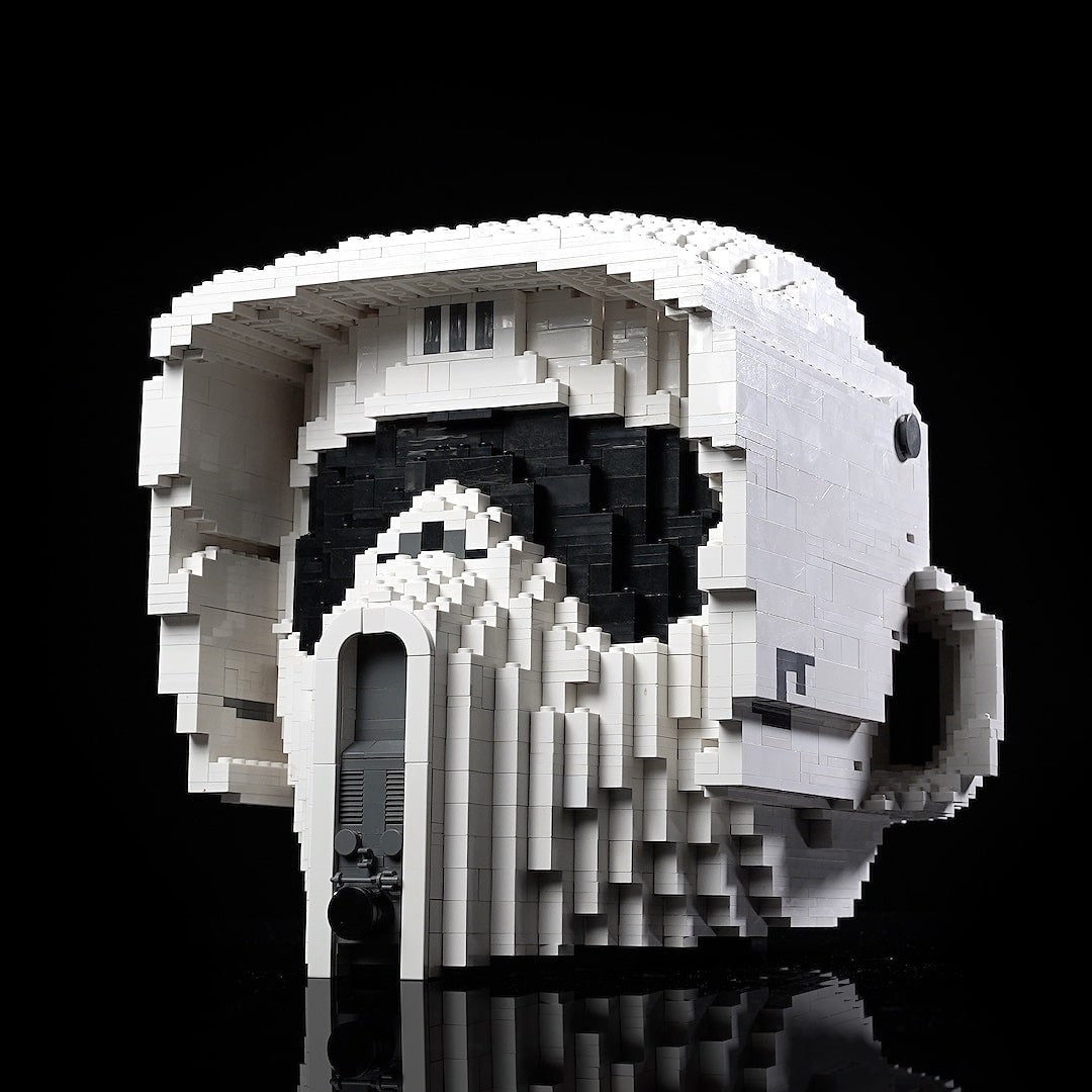 Scout Trooper Life-Sized Helmet (instructions) in LEGO bricks - Bricker Builds