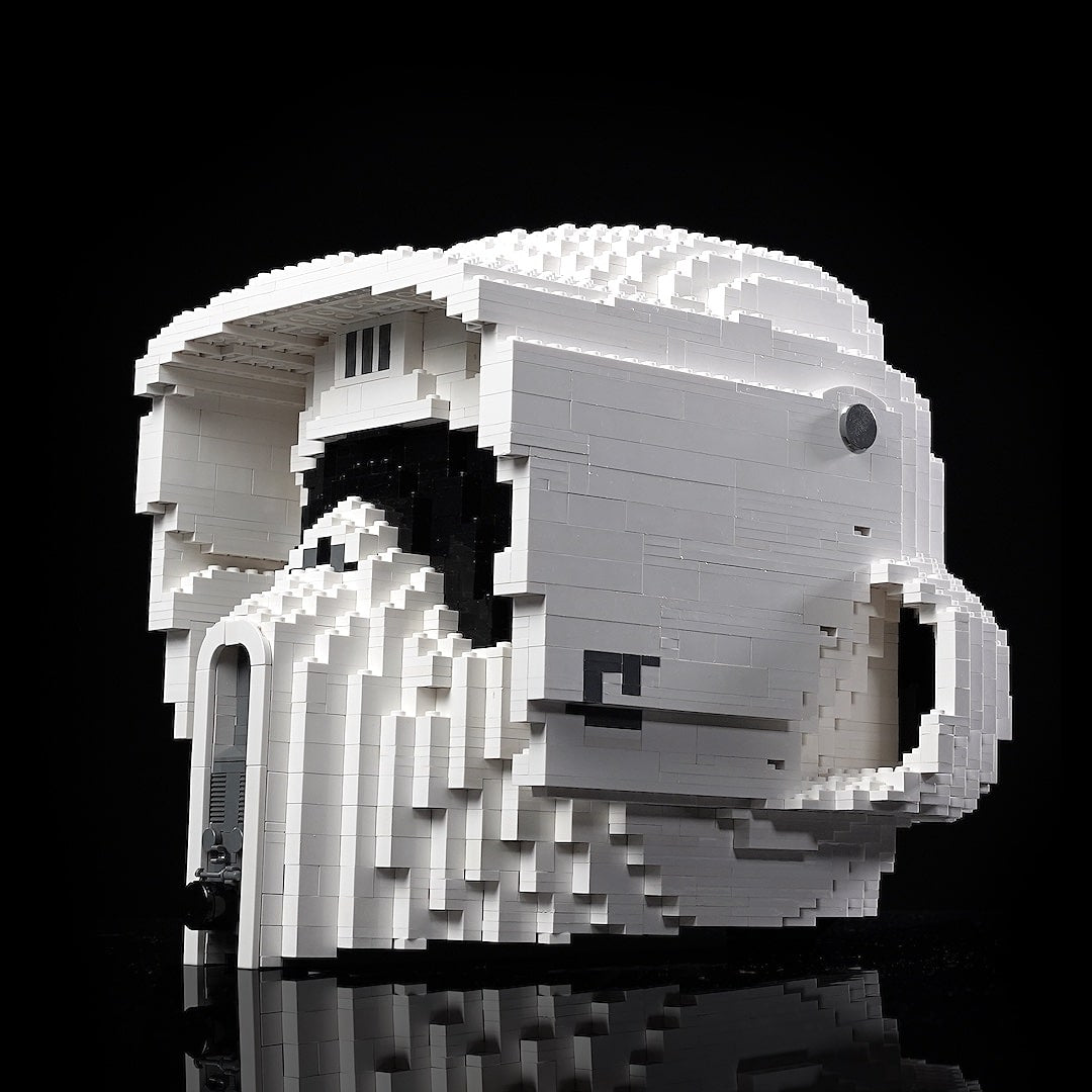 Scout Trooper Life-Sized Helmet (instructions) in LEGO bricks - Bricker Builds