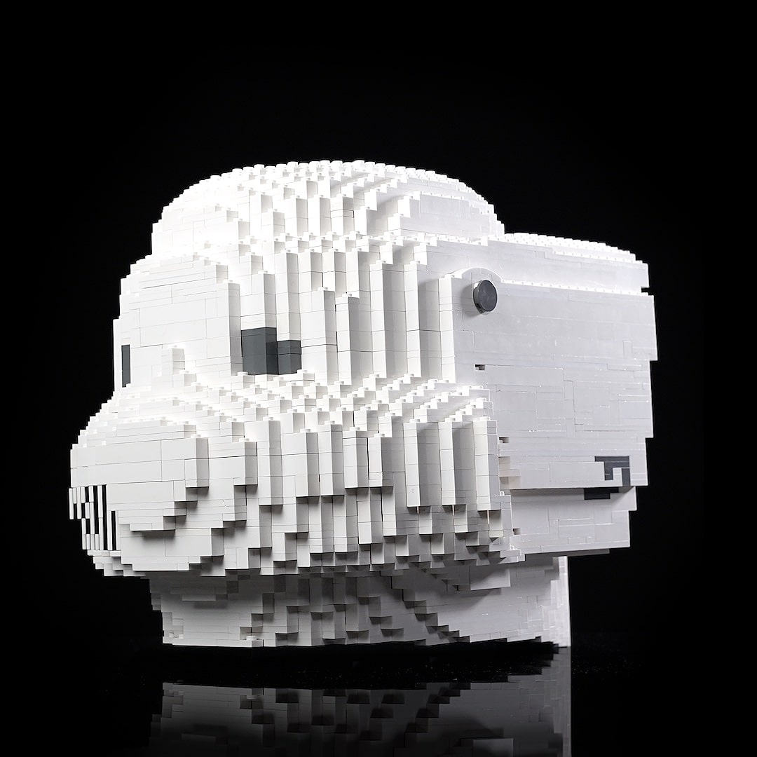 Scout Trooper Life-Sized Helmet (instructions) in LEGO bricks - Bricker Builds