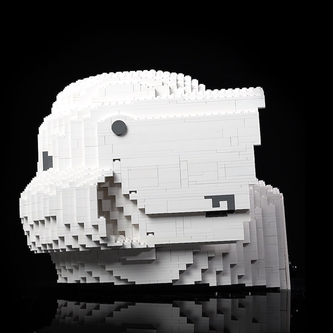 Scout Trooper Life-Sized Helmet (instructions) in LEGO bricks - Bricker Builds