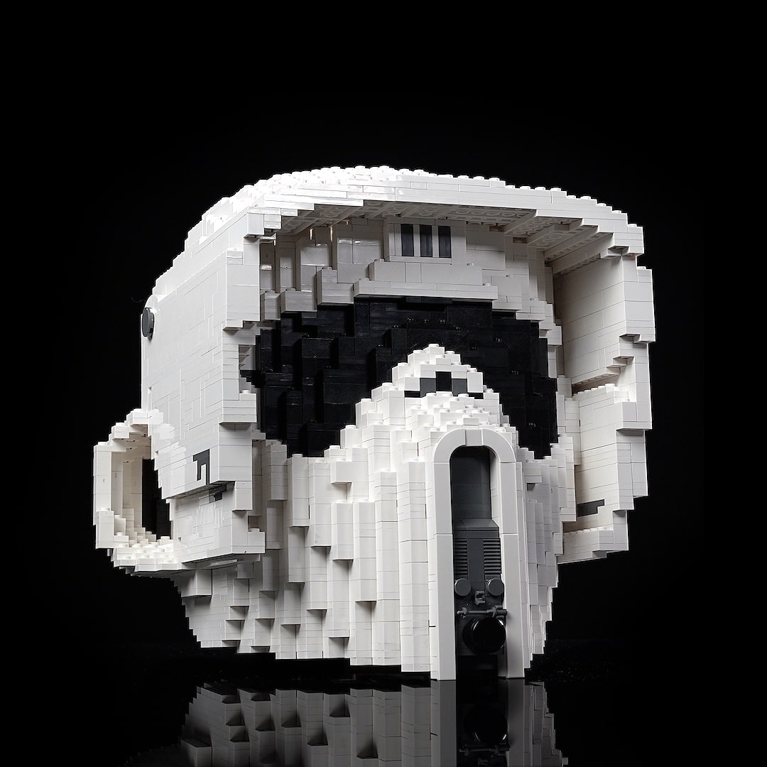 Scout Trooper Life-Sized Helmet (instructions) in LEGO bricks - Bricker Builds