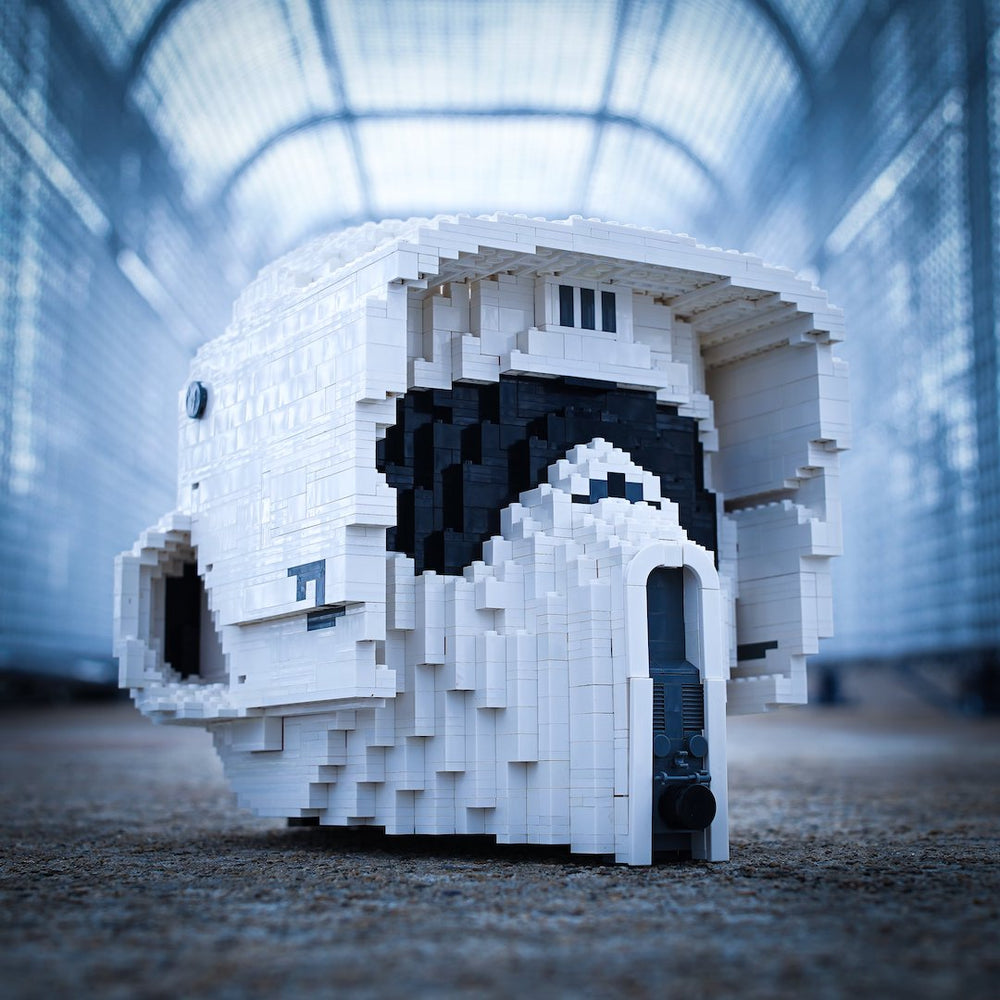 Scout Trooper Life-Sized Helmet (instructions) in LEGO bricks - Bricker Builds