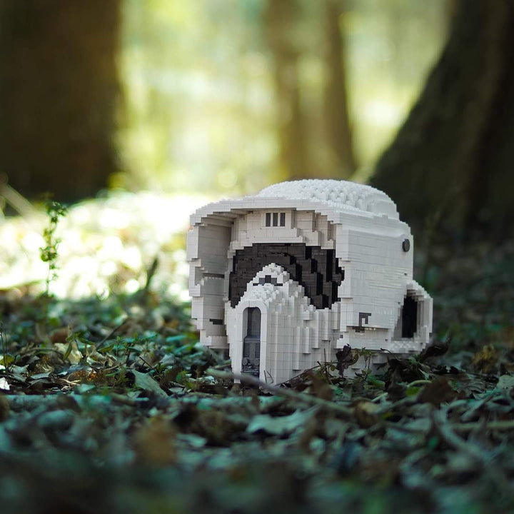 Scout Trooper Life-Sized Helmet (instructions) in LEGO bricks - Bricker Builds