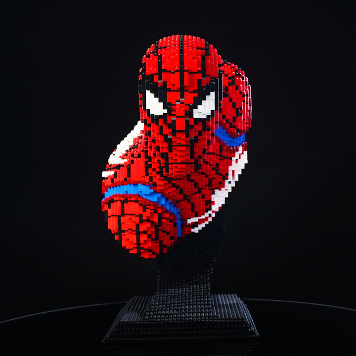 Spider-Man Advanced Suit Bust (instructions) in LEGO bricks - Bricker Builds