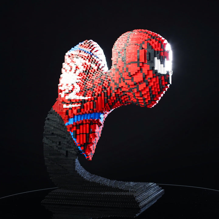 Spider-Man Advanced Suit Bust (instructions) in LEGO bricks - Bricker Builds