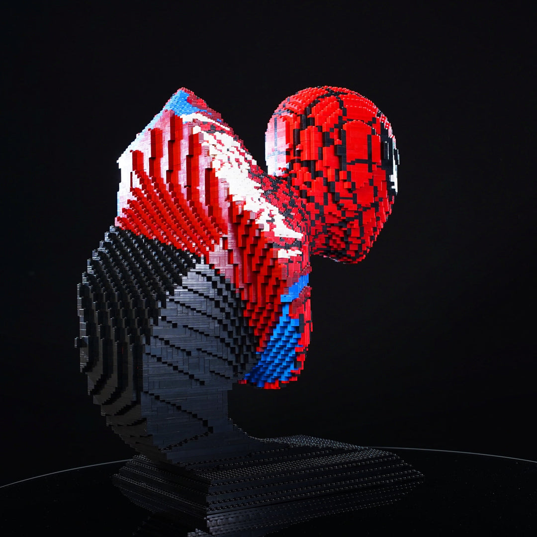 Spider-Man Advanced Suit Bust (instructions) in LEGO bricks - Bricker Builds