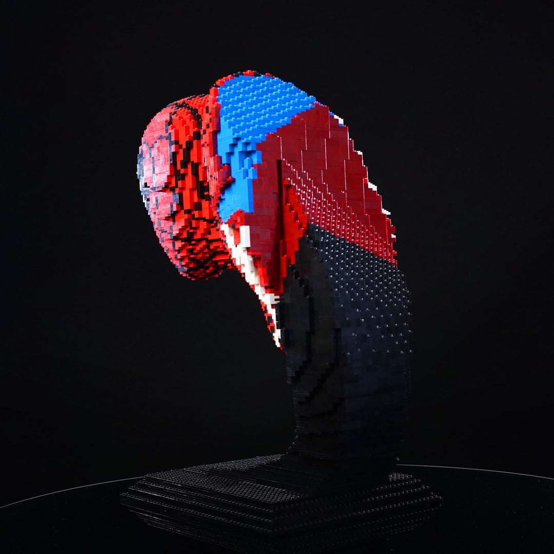 Spider-Man Advanced Suit Bust (instructions) in LEGO bricks - Bricker Builds