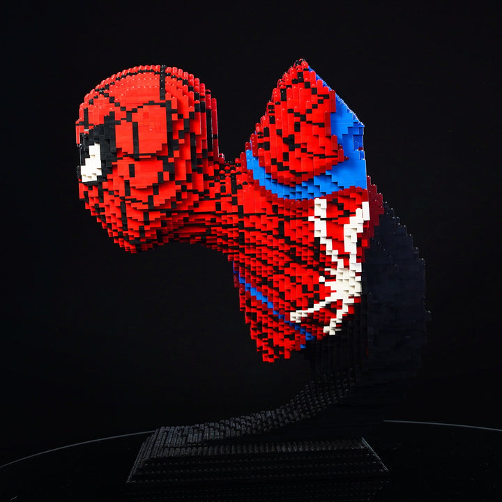 Spider-Man Advanced Suit Bust (instructions) in LEGO bricks - Bricker Builds
