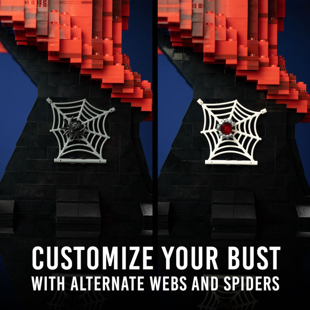 Web Slinger (No Way Home) Life-Sized Bust built with LEGO® bricks - by Bricker Builds