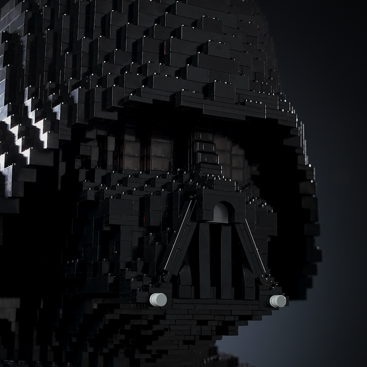 Dark Lord Vader Life-Sized Bust built with LEGO® bricks - by Bricker Builds