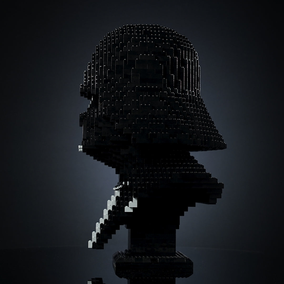 Dark Lord Vader Life-Sized Bust built with LEGO® bricks - by Bricker Builds