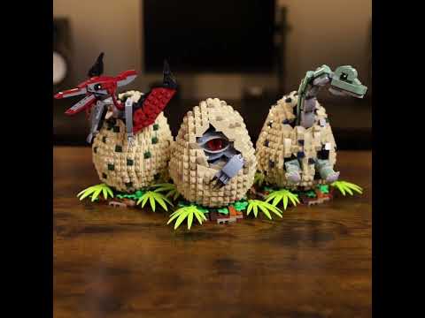 Speed Build of the LEGO Brick Dinosaur Eggs by Bricker Builds Life-Sized Replicas